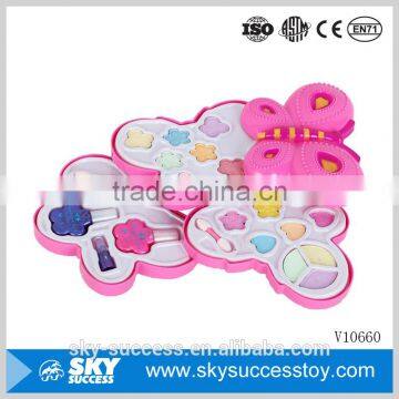 Superior quality girl toys pink butterfly make up set in low cost