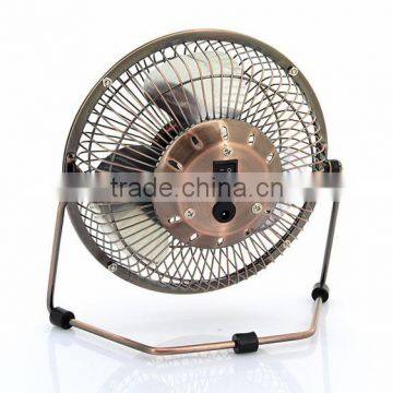 Portable Bronze 6 Inch Metal Mini Fan Usb photo-5