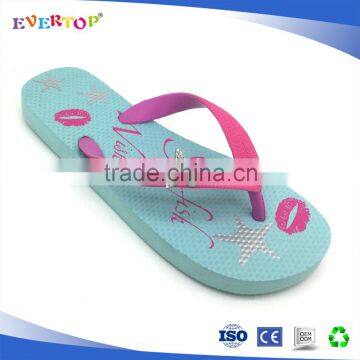 The Newest Design Rubber Strap With Starfish and Red Lip Cute Girl Flip Flop