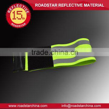 Safety high visibility reflex elastic armband