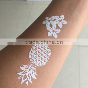 lovely children pineapple white sticker customize flash white tattoos