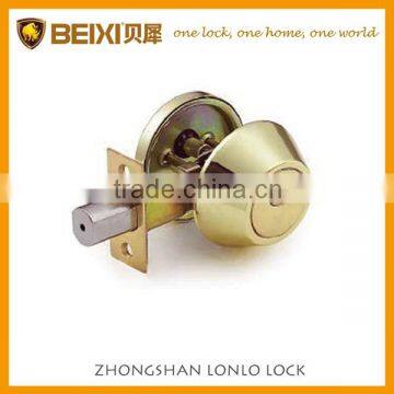 High quality brass made polished brass finish single cylinder deadbolt