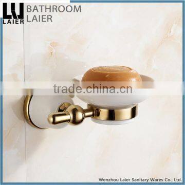 Daily Home Use Product Zinc Alloy Gold Finishing Bathroom Accessories Wall Mounted Soap Dish holder