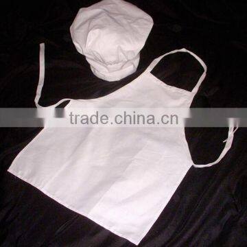 customised 100% cotton white plain bib apron