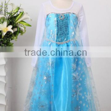 Fairy tale princess dress, frozen long sleeve, dress with gauze long sleeve