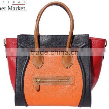 Tote Shopping Bag With Side Extensions (big) Handbags Italian Bags Genuine Leather Florence Leather Fashion photo-3