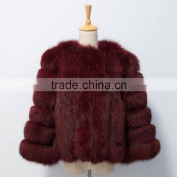 120208 High quality fox fur coat/winter clothes