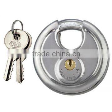 High Quality 60 70 80 90mm Yantai Tri-Circle Heavy Duty High Security Stainless Steel Disc Round Shaped Padlock TL960-990