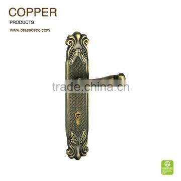 Copper handle door lock LM6688 ACU with french design for living room
