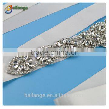 2015 new design fashion dresses rhinestone sash for wedding dress