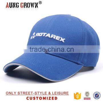 cheap embroidery custom 6 panel baseball blue