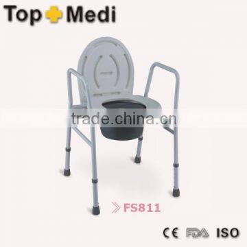 Rehabilitation Therapy Supplies TOPMEDI TCM811 Hospital Commode Chair for Patient