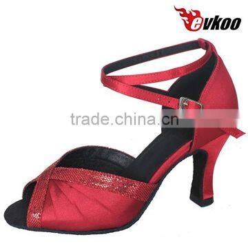 2016 red medium heel fashion evkoo dance dancing shoes latin