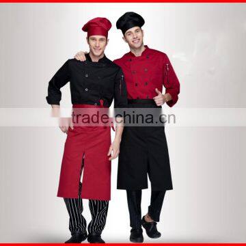 polyester plain black bartender uniform aprons