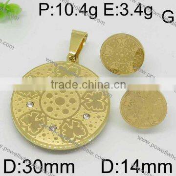 Fashion Hot Wholesale Gold Plated Jewelry Sets Round Style