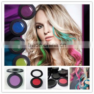 professional temporary round hair chalk with round plastic box