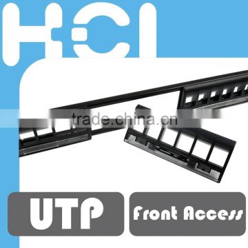 1U 24Port Cat6 Front Access Snap-In Type Empty Patch Panel