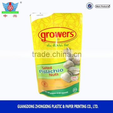 Pistachios packing pouch/Plastic pistachios bag with zipper/nuts packaging bag pouch