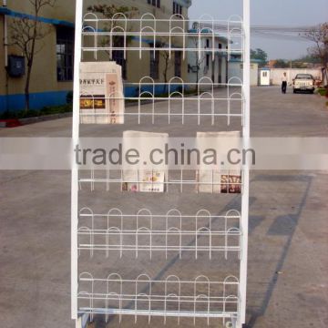 free standing newspaper wire display rack