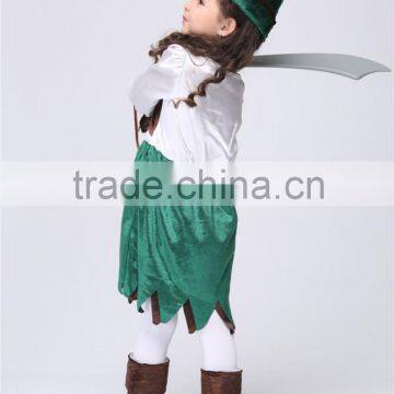 Hot Selling Girls Halloween Pirate Robin Hood Costume Party Supplies Halloween Costume For Kids Children Christmas Costume photo-4
