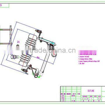 high voltage electrical fuse cutout