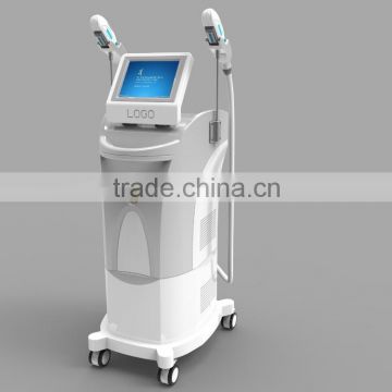 1064nm 532nm IPL SHR 2016 Permanent OPT SHR Hair Removal+SR And HR Laser Machine