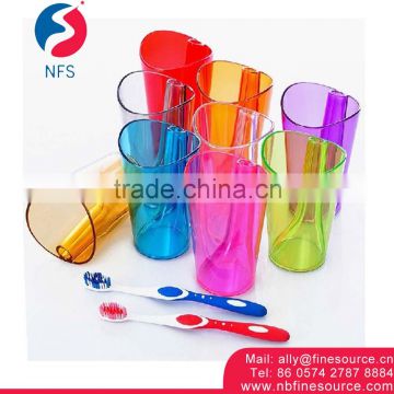 Multifunctional Convenient Health Colorful Creative Combo Round Cup Couple Toothbrush PP Plastic Cup