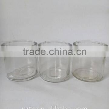 small Round empty wax glass decoretive glass candle holder