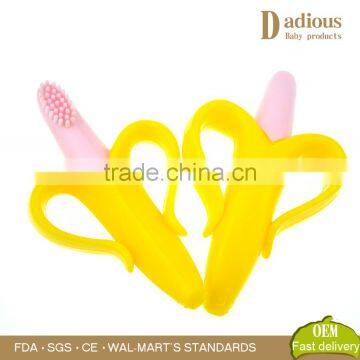 High Quality Eco-friendly Soft Silicone Banana Toothbrush photo-2