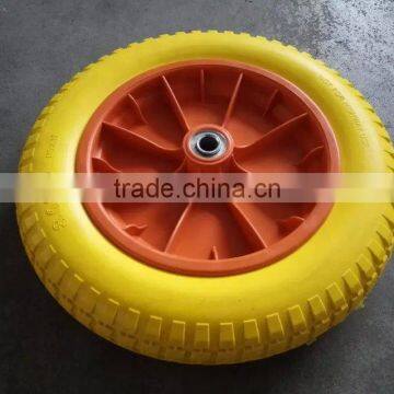 Hot Sale Mute Roller Bearing Swivel PU Wheel 3.00-8 For Tool Cart photo-3