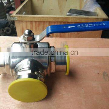 sanitary tri clamp 3 way ball valve