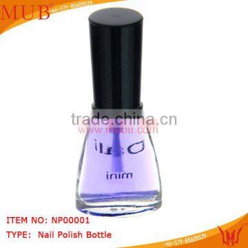 small empty nail polish glass bottle design