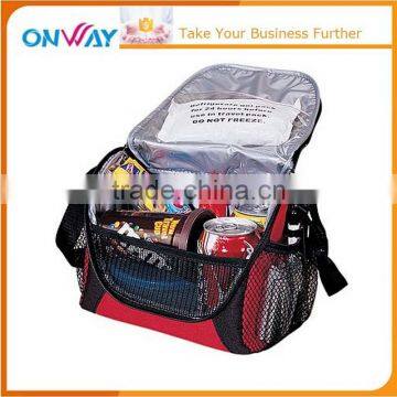 Durable polyester soft leakproof PEVA portable cooler bag