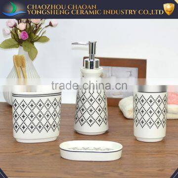 China Manufacturer Modern Ceramic Bathroom Accessory Gift Set With ISO and CE Certificate
