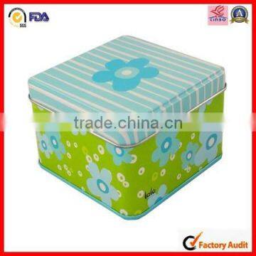 FDA Test Square Fancy Print Holiday Gift Tin Box photo-5