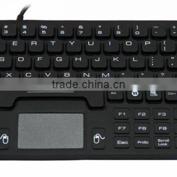 JH-IKB89 Mini Size Silicone Industrial Keyboard with Touchpad waterproof and washable