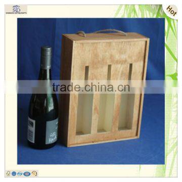 Classical Laser Engraving Pattern Drawer Wooden Wine Box photo-3
