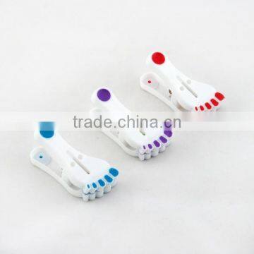 12PCS Plastic Foot Sharp Mini Clothespin photo-3