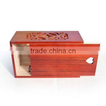 Imported High-Grade Pine Hollow Carved Flowers Napkin Box, Wooden Copper Buckle Chinese Style Tissue Box photo-6