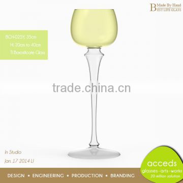 Wine Designed Glass Goblet Candle Holder