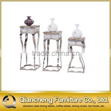 Marble Top Metal Crystal Flower Stand