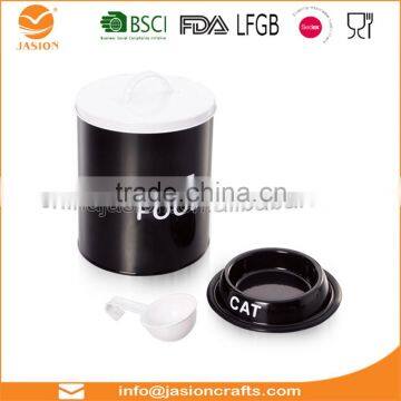 Metal Dog Dry Food and Pet Treats Storage Container Canister Tin Box With Scoop photo-6