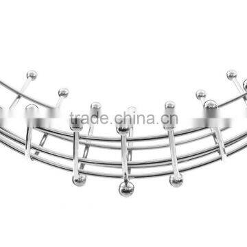 Chromed Steel Silver Fruit Basket WI0073 - Kitchen 40cm * 10cm Wire Stand photo-4