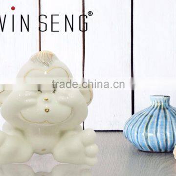 White Color Ceramic Baby Wise Monkey Home Decoration photo-2