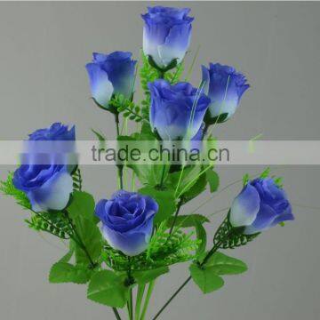 Plastic Flower Bouquet Wedding Silk Rose Flower Bouquet photo-6