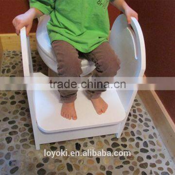 Wood Potty Step Stool Kids Toilet Step Stool With Handrail photo-3