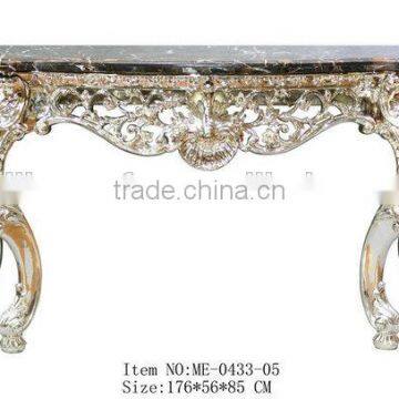 Baroque Style Furniture Console Table With Marble Top For Living Room Decoration photo-3