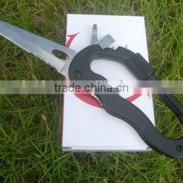 Outdoor Multifunction Climbing Carabiner Tool With Survival Knife photo-3