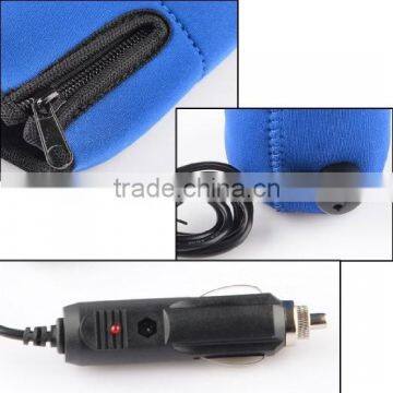 12V Car Bottle Warmer Drink Coffee Food Milk Heater For Baby Kids Blue Mini Linear Temperature Programmer Bag (Blue) photo-2