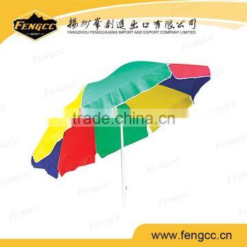 polyester standard size beach umbrella with cheap promotional price
